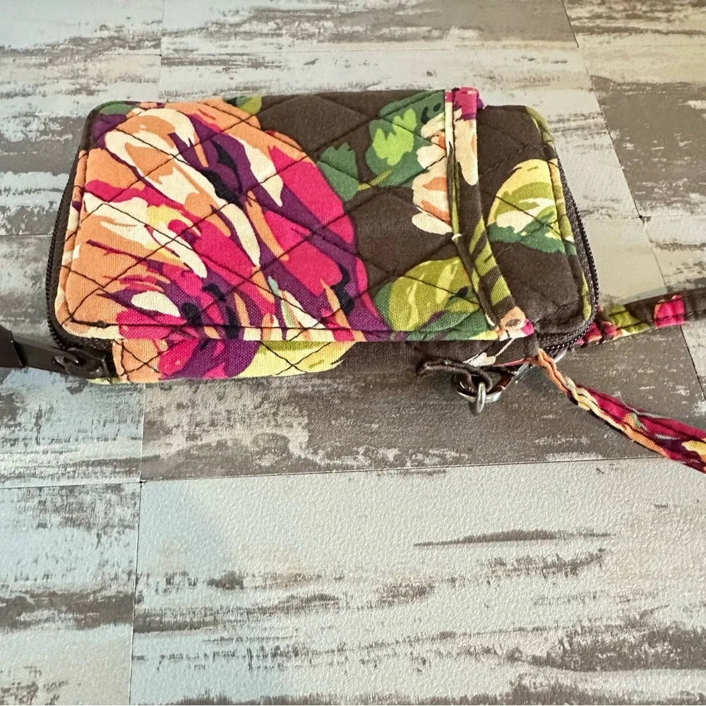 Vera Bradley‎ wristlet wallet Brown Floral - Picture 12 of 13